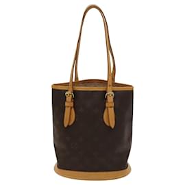 Louis Vuitton-LOUIS VUITTON Monogram Bucket PM Shoulder Bag M42238 LV Auth 120278-Monogram