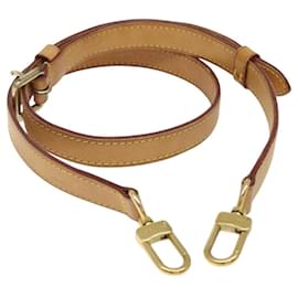 Louis Vuitton-LOUIS VUITTON Sangle d'épaule réglable en cuir 33,9""-38,6"" Beige Auth am8129-Beige
