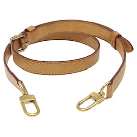 Louis Vuitton-LOUIS VUITTON Sangle d'épaule réglable en cuir 33,9""-38,6"" Beige Auth am8129-Beige