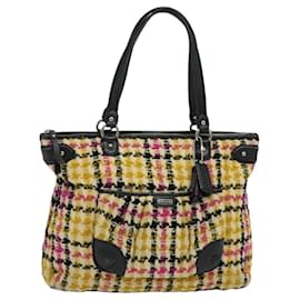 Coach-Coach Tote Bag Tweed Beige Auth bs24738-Beige