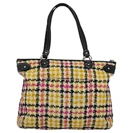 Coach-Coach Tote Bag Tweed Beige Auth bs24738-Beige