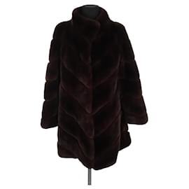 Yves Salomon-Fur coat-Dark red
