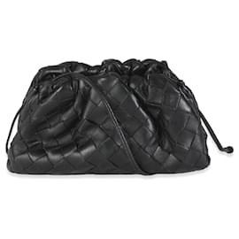 Bottega Veneta-Bottega Veneta Black Nappa Intrecciato Mini Pouch-Black