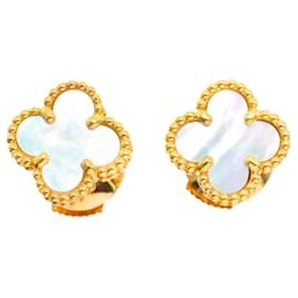 Van Cleef & Arpels-Van Cleef & Arpels Sweet Alhambra Shell Earrings-Yellow
