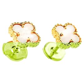 Van Cleef & Arpels-Van Cleef & Arpels Sweet Alhambra Shell Earrings-Yellow