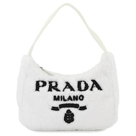 Prada-PRADA Re-Edition 2000 Terry Mini Handbag-Black,White