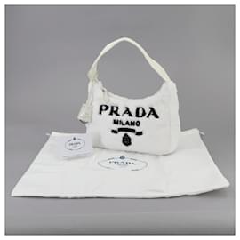 Prada-PRADA Re-Edition 2000 Terry Mini Handbag-Black,White