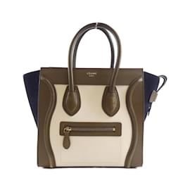 Céline-Celine Micro Luggage Handbag-Cream