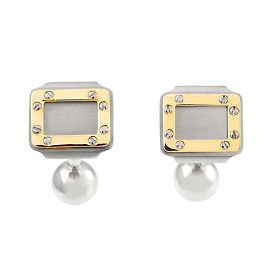 Gemelli Cartier Santos in oro giallo e acciaio inossidabile Altro