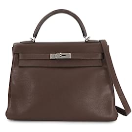 Hermès-Hermes Kelly 32 Handbag-Chocolate