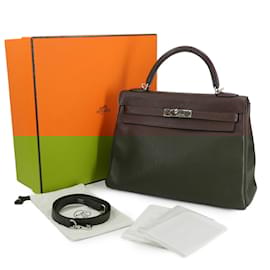 Hermès-Sac à main Hermes Kelly 32-Chocolat