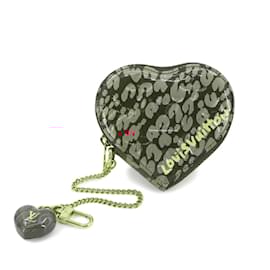 Louis Vuitton-Louis Vuitton Monogram Vernis Leopard Coin Case-Red,Leopard print