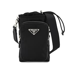 Prada-Prada Smartphone Case Shoulder Bag-Black