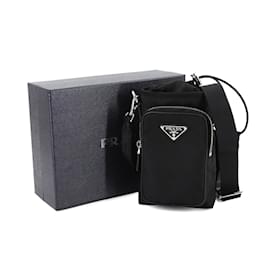 Prada-Prada Smartphone Case Shoulder Bag-Black