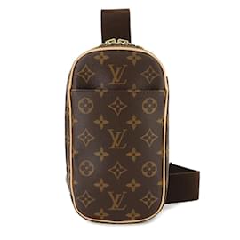 Louis Vuitton-Louis Vuitton Monogram Pochette Gange Body Bag-Brown,Monogram