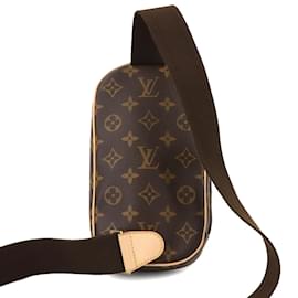 Louis Vuitton-Louis Vuitton Monogram Pochette Gange Body Bag-Brown,Monogram