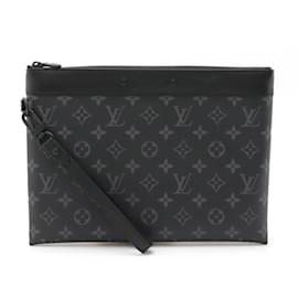 Louis Vuitton-Louis Vuitton Monogram Eclipse Pochette To Go-Brown,Black