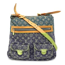 Louis Vuitton-Louis Vuitton Monogram Denim Buggy GM Shoulder Bag-Blue
