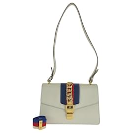 Gucci-Gucci Sherry Line Sylvie Shoulder Bag-White,Cream