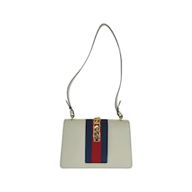 Gucci-Gucci Sherry Line Sylvie Shoulder Bag-White,Cream