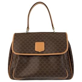 Céline-CELINE Vintage Macadam Brown Handbag-Brown