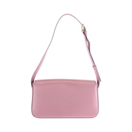 Céline-Celine Triomphe Pink Leather Shoulder Bag-Pink