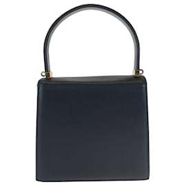 MCM-MCM Vintage Black Leather Shoulder Bag-Black
