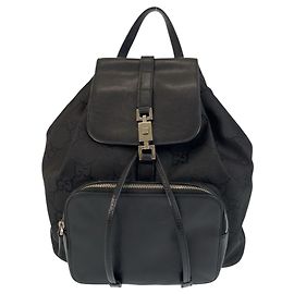 Gucci Jackie GG Pattern Backpack Black