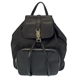 Gucci-Gucci Jackie GG Pattern Backpack-Black
