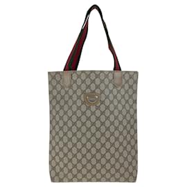 Gucci-Gucci Vintage Sherry Line Tote Bag-Brown