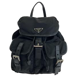 Prada-Prada Tessuto Black Backpack-Black