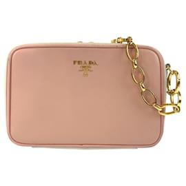 Prada-Prada Saffiano Pink Leather Shoulder Bag-Pink
