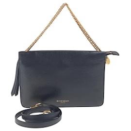 Givenchy-Givenchy Black Leather Shoulder Bag-Black