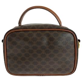 Céline-Celine Vintage Macadam Dark Brown Shoulder Bag-Brown,Dark brown