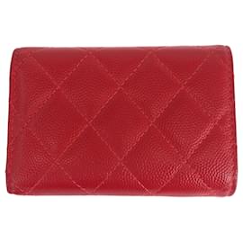 Chanel-Chanel Matelasse Small Flap Wallet-Red