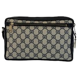 Gucci-Bolsa Clutch Gucci Sherry Line-Marrom,Azul marinho