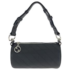 Gucci-Gucci Blondie Black Leather Shoulder Bag-Black