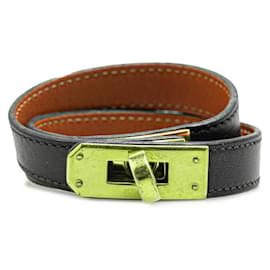 Hermès-Bracelet Double Tour Kelly d'Hermès-Noir