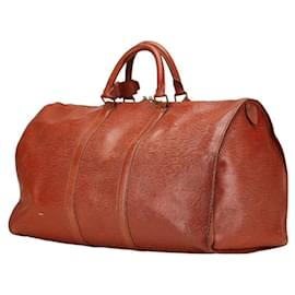 Louis Vuitton-Louis Vuitton Epi Keepall 50 Boston Bag-Brown,Golden