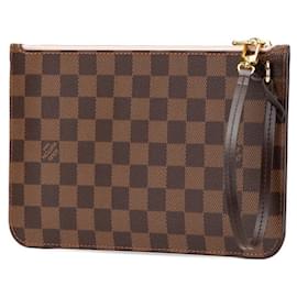 Louis Vuitton-Louis Vuitton Monogram Neverfull MM Attached Pouch-Brown,Pink