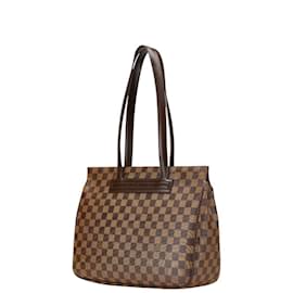 Louis Vuitton-Bolsa tote Louis Vuitton Damier Parioli PM-Marrom