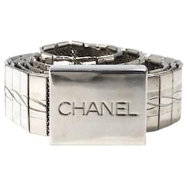 Chanel-Chanel Silver Metal Belt-Silvery
