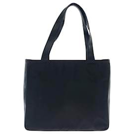 Prada-Prada Tessuto Triangle Logo Plate Tote Bag-Black