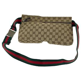 Gucci-Bolsa de cintura Gucci Sherry Line-Marrom,Vermelho,Verde
