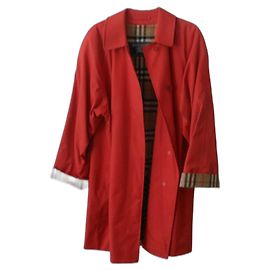 Burberry Red Cloth Coat Red