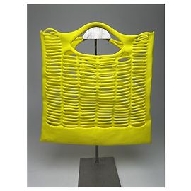 Borsa in cotone vintage Issey Miyake gialla Giallo
