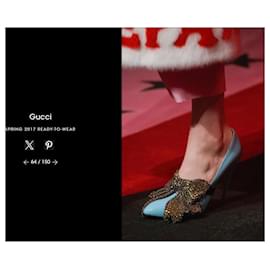 Gucci-Gucci spring 2017 fashion show-Turquoise