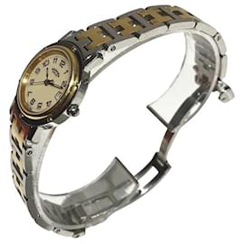 Hermès-Montre à quartz Hermes Clipper CL4.220 pour femmes-Écru