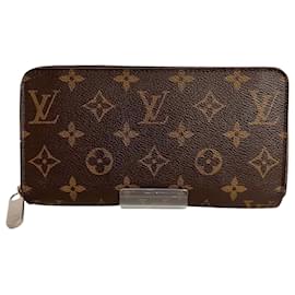 Louis Vuitton-Carteira Zippy Monogram Louis Vuitton-Marrom,Monograma