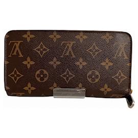 Louis Vuitton-Carteira Zippy Monogram Louis Vuitton-Marrom,Monograma